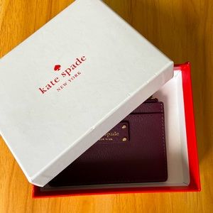 Brand New Kate Spade Card Holder with zipper